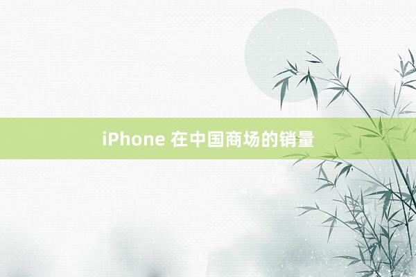 iPhone 在中国商场的销量